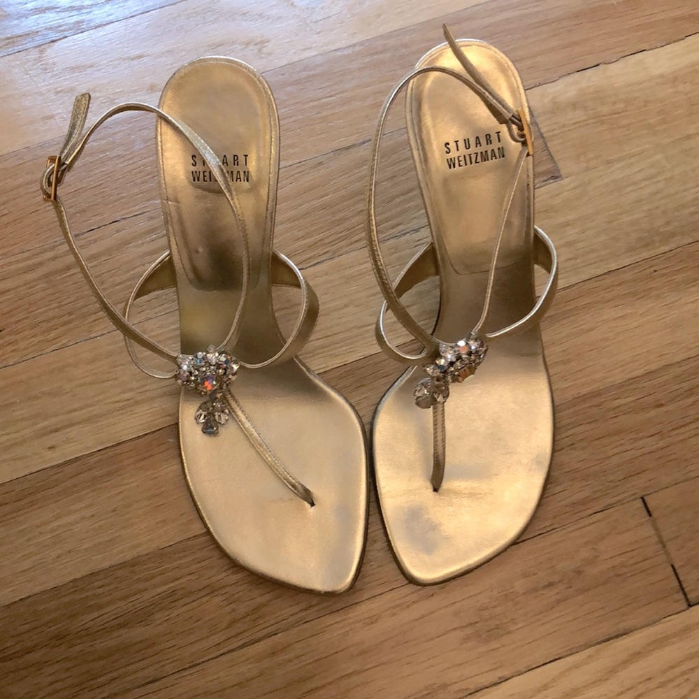 Stuart Weitzman High Heeled Sandal with Crystal 8.5